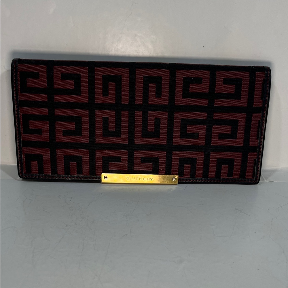 Givenchy Red and Black Geometric Wallet